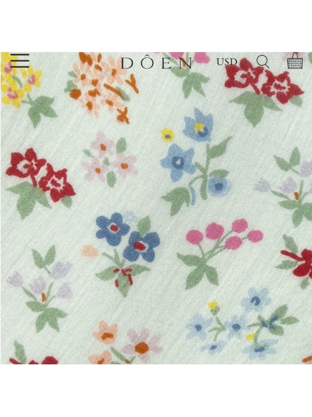 RARE Doen Hathaway Dress in Spring Boquet Floral (XS), 100% organic cotton - Picture 10 of 11